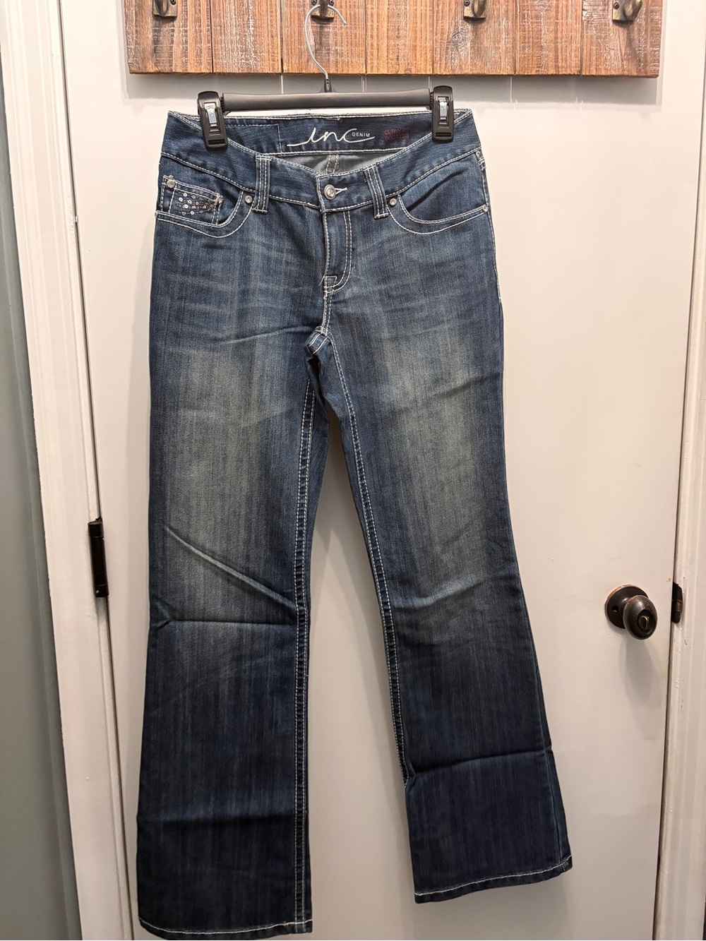 INC International Concepts Women's Dark Blue Bootcut Jeans